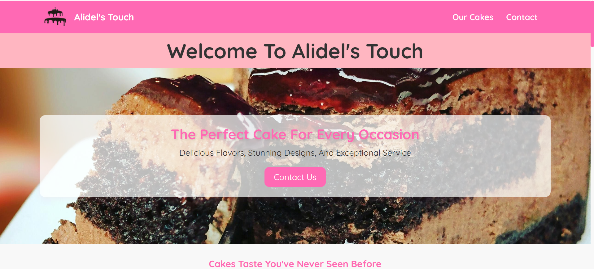 Cake Shop Website